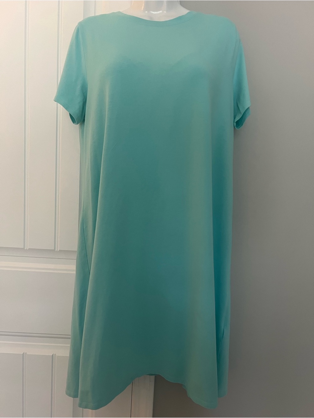 EILEEN FISHER CREW NECK T SHIRT DRESS SZ L